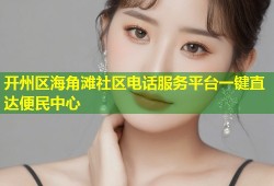 开州区海角滩社区电话服务平台一键直达便民中心