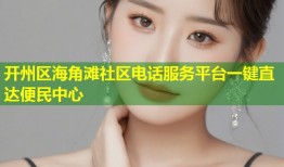 开州区海角滩社区电话服务平台一键直达便民中心