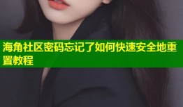 海角社区密码忘记了如何快速安全地重置教程