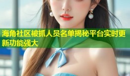 海角社区被抓人员名单揭秘平台实时更新功能强大