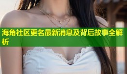 海角社区更名最新消息及背后故事全解析