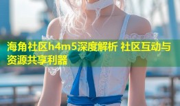 海角社区h4m5深度解析 社区互动与资源共享利器