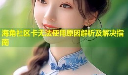 海角社区卡无法使用原因解析及解决指南
