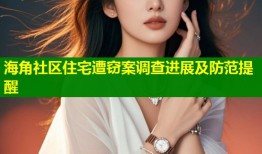 海角社区住宅遭窃案调查进展及防范提醒