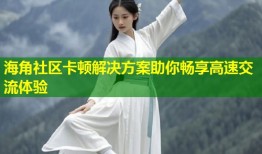 海角社区卡顿解决方案助你畅享高速交流体验