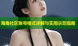 海角社区账号格式详解与实用示范指南