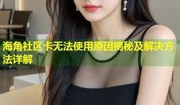 海角社区卡无法使用原因揭秘及解决方法详解