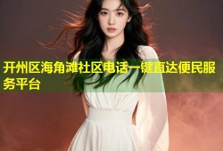 开州区海角滩社区电话一键直达便民服务平台