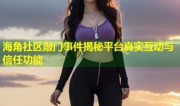 海角社区敲门事件揭秘平台真实互动与信任功能