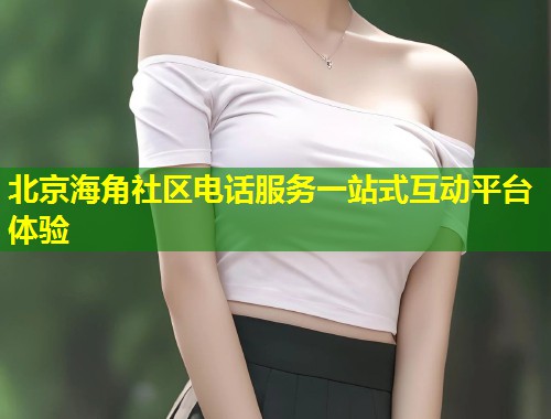 北京海角社区电话服务一站式互动平台体验