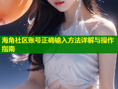 海角社区账号正确输入方法详解与操作指南