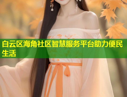白云区海角社区智慧服务平台助力便民生活